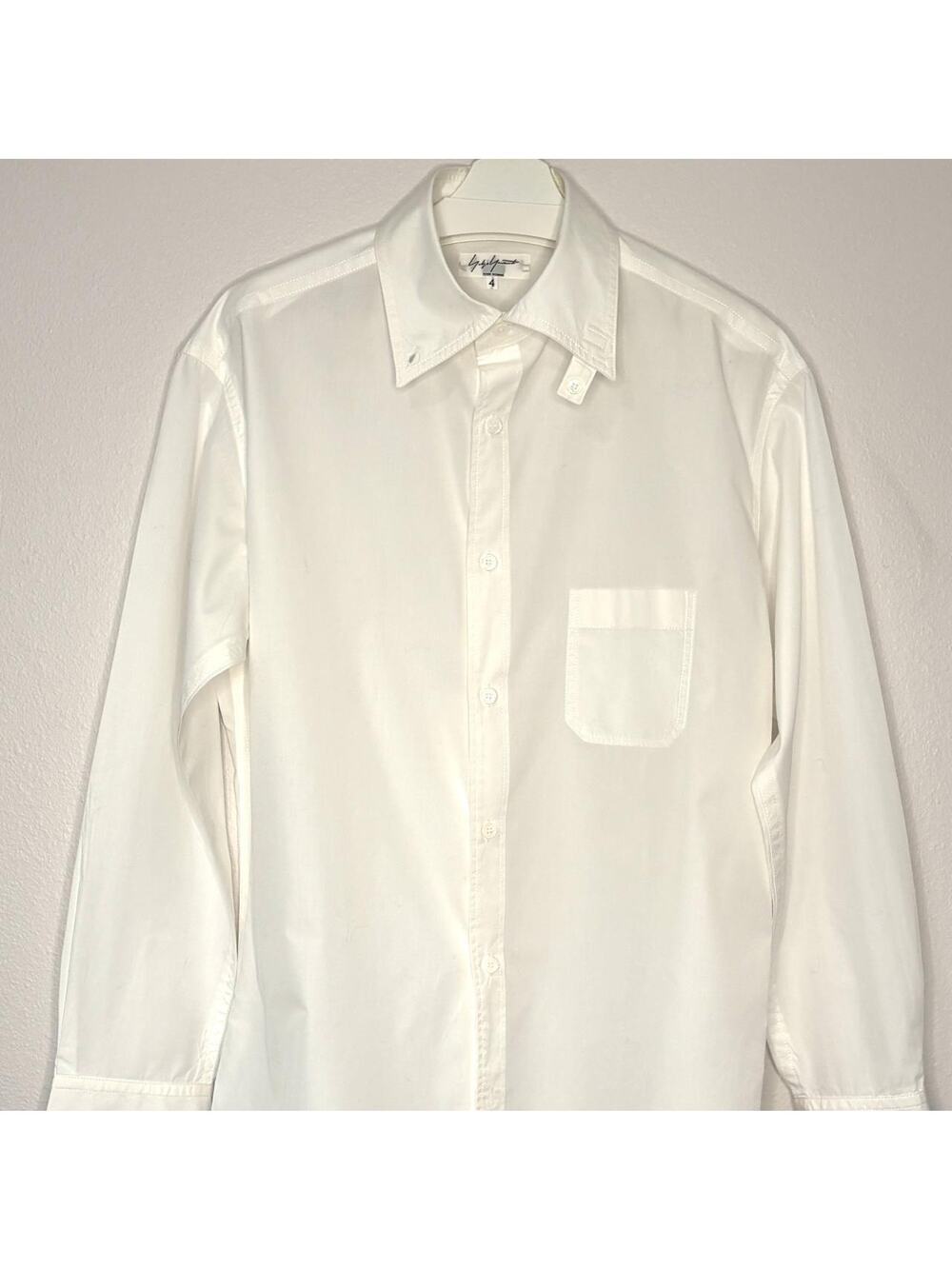 Yohji Yamamoto Pour Homme White Button Up Shirt L